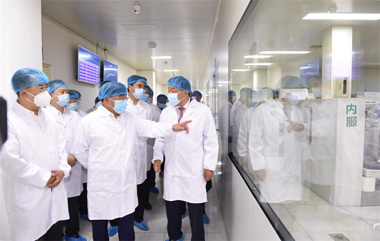 省委副书记、省长韩俊来到吉林北药集团就医药强省建设工作调研